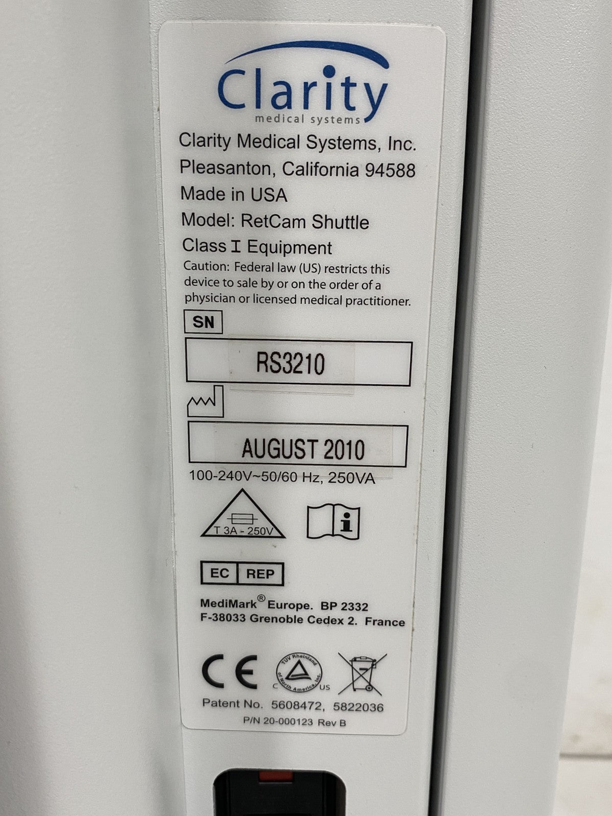 Clarity RetCam Shuttle Pediatric Retinal Imaging System