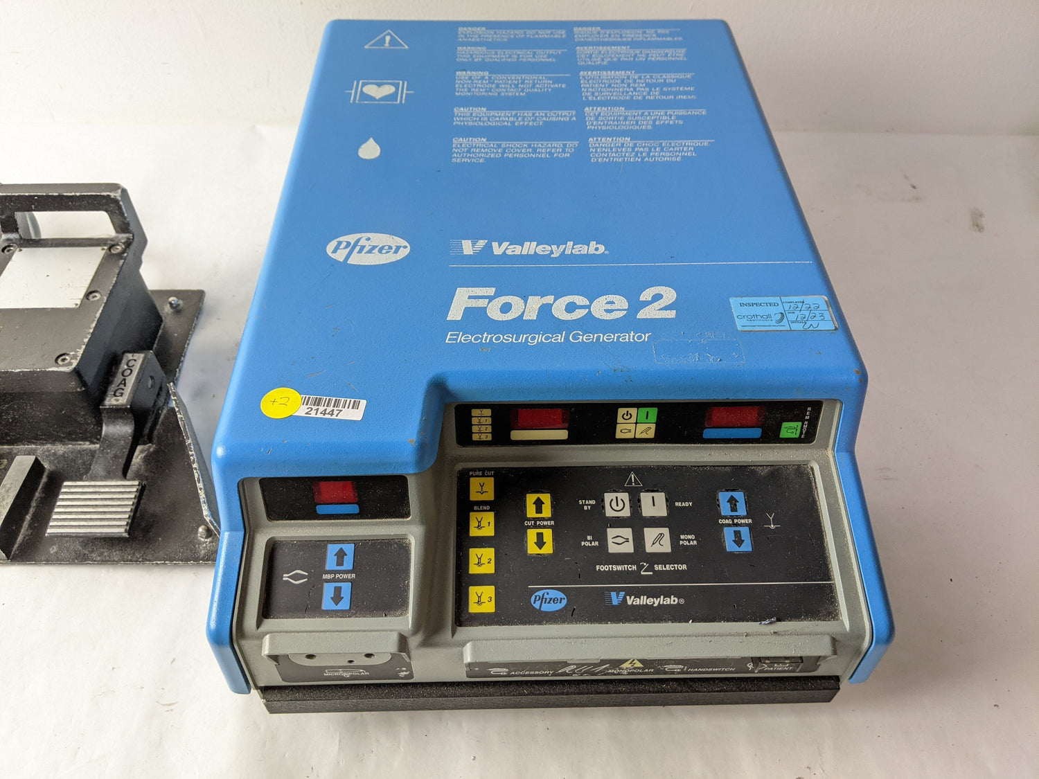 Pfizer Valleylab Force 2 -20PC Electrosurgical Unit with E6008 and 60-5103-001