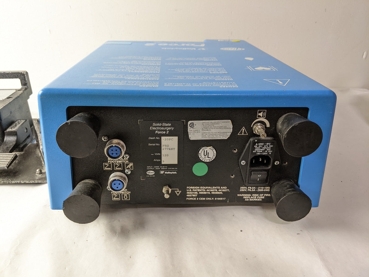 Pfizer Valleylab Force 2 -20PC Electrosurgical Unit with E6008 and 60-5103-001