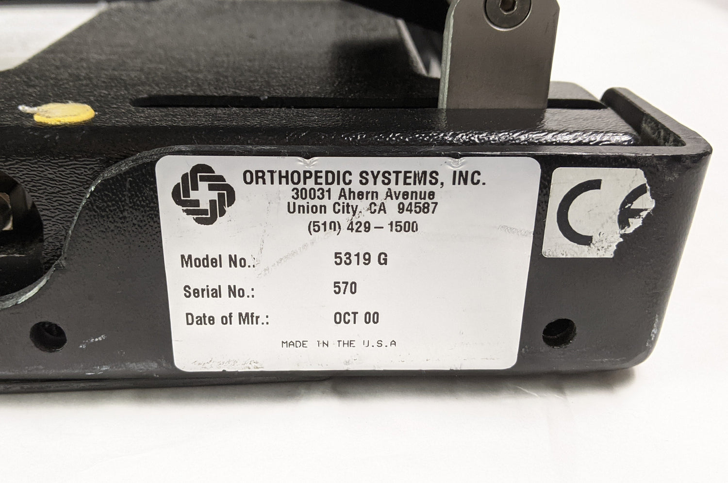OSI Wilson Plus 5321 & 5321G 5319 G Radiolucent Frame with Hand Crank and Case