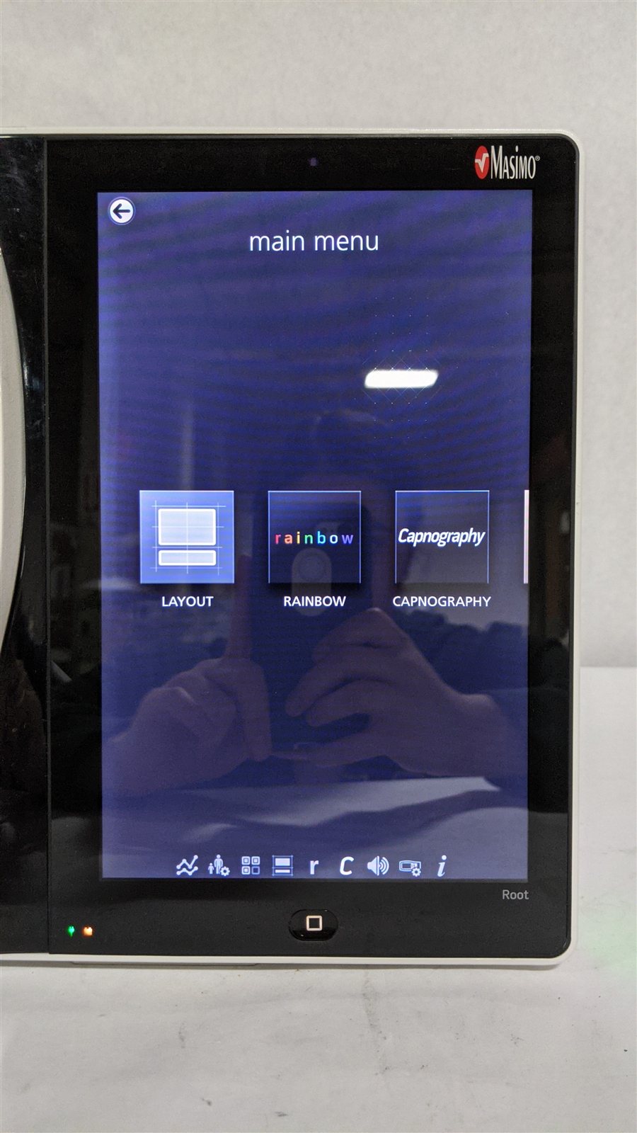 Masimo Root RDS7A Patient Monitor with Radical-7 and ISA CO2 Module