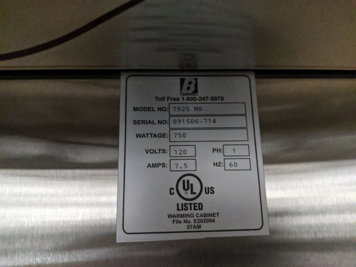 Blickman 7925 MS Warming Cabinet