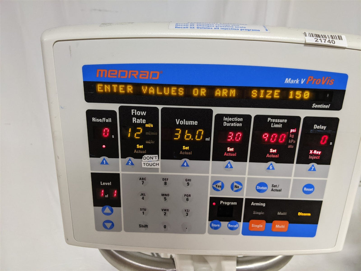 Medrad Mark V ProVis PPD 110 60 507 Contrast Injector System