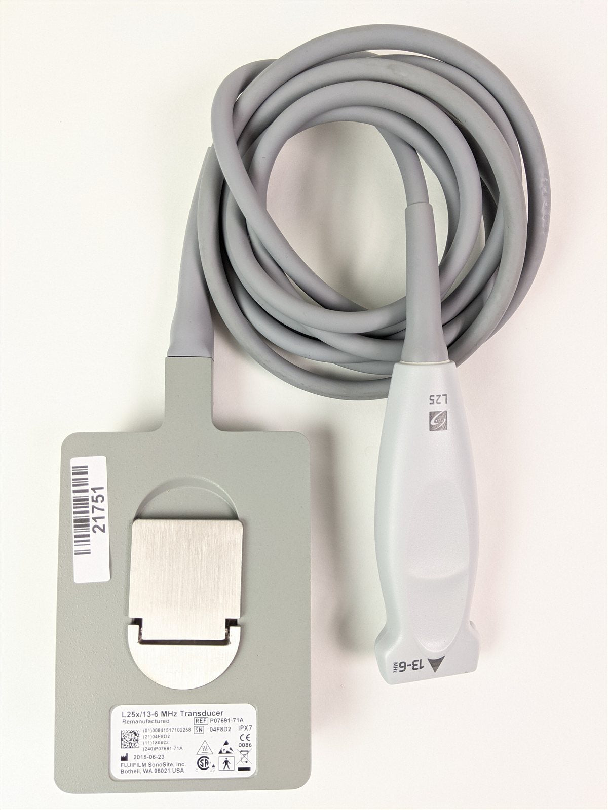 SonoSite L25x/13-6 MHz Transducer P07691-71A Ultrasound Probe | MFG 2018