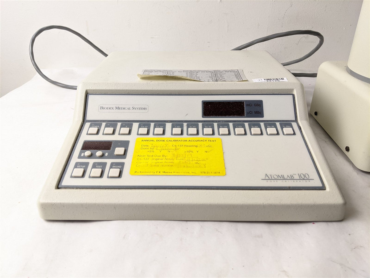 Biodex Atomlab 100 086-250 107040 Dose Calibrator with Ionization Chamber