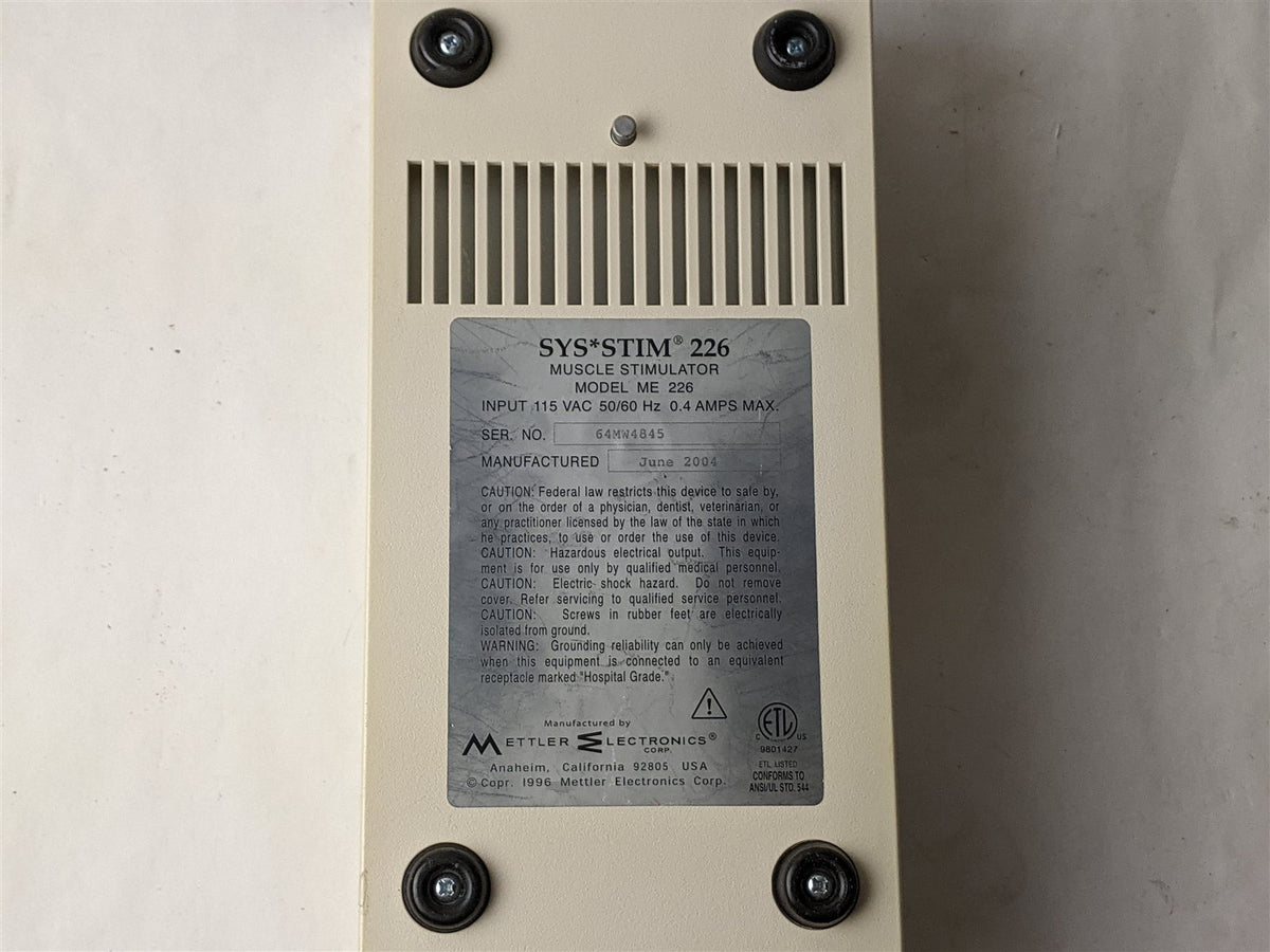 Mettler Electronics SYS*STIM 226 Muscle Stimulator | MFG 2004