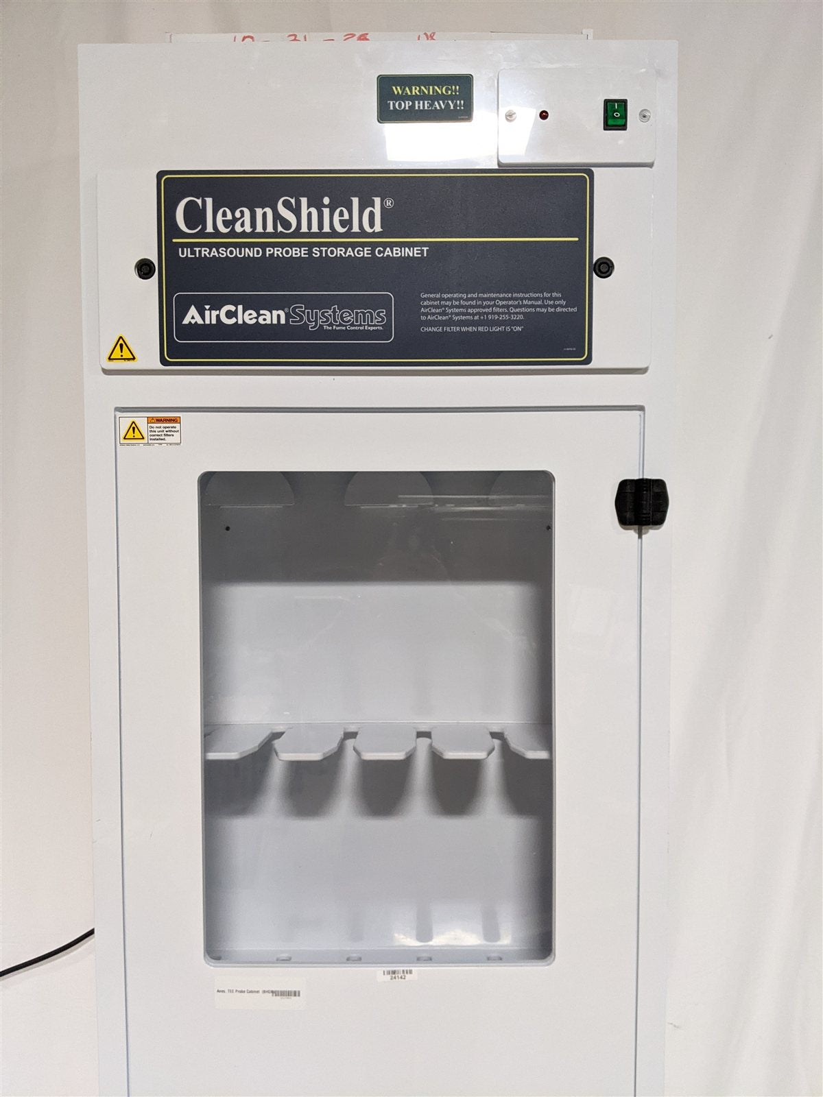 CleanShield AirClean Systems ACTE03 Ultrasound Probe Storage Cabinet