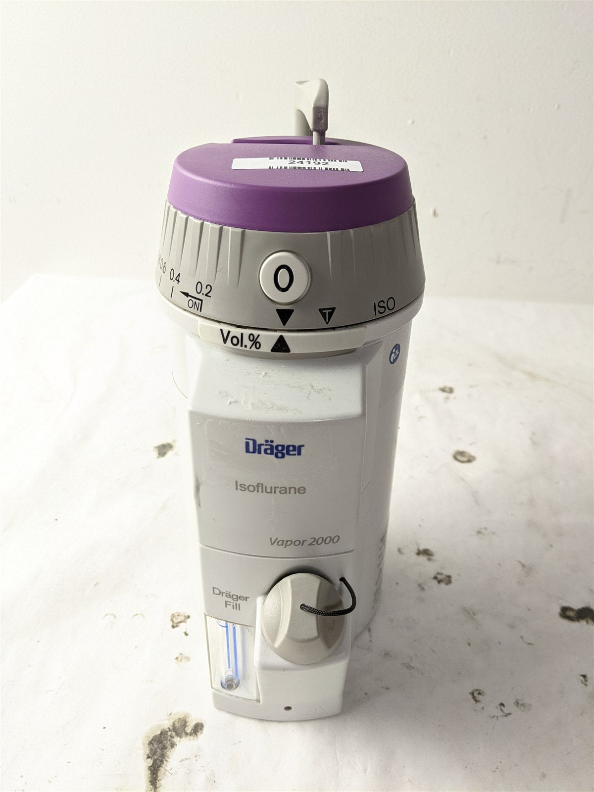 Drager M35054 Vapor 2000 Isoflurane Anesthesia Vaporizer
