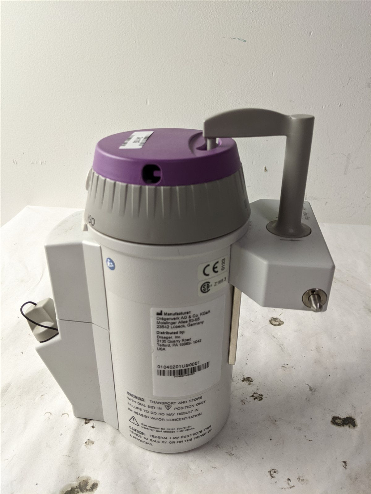 Drager M35054 Vapor 2000 Isoflurane Anesthesia Vaporizer