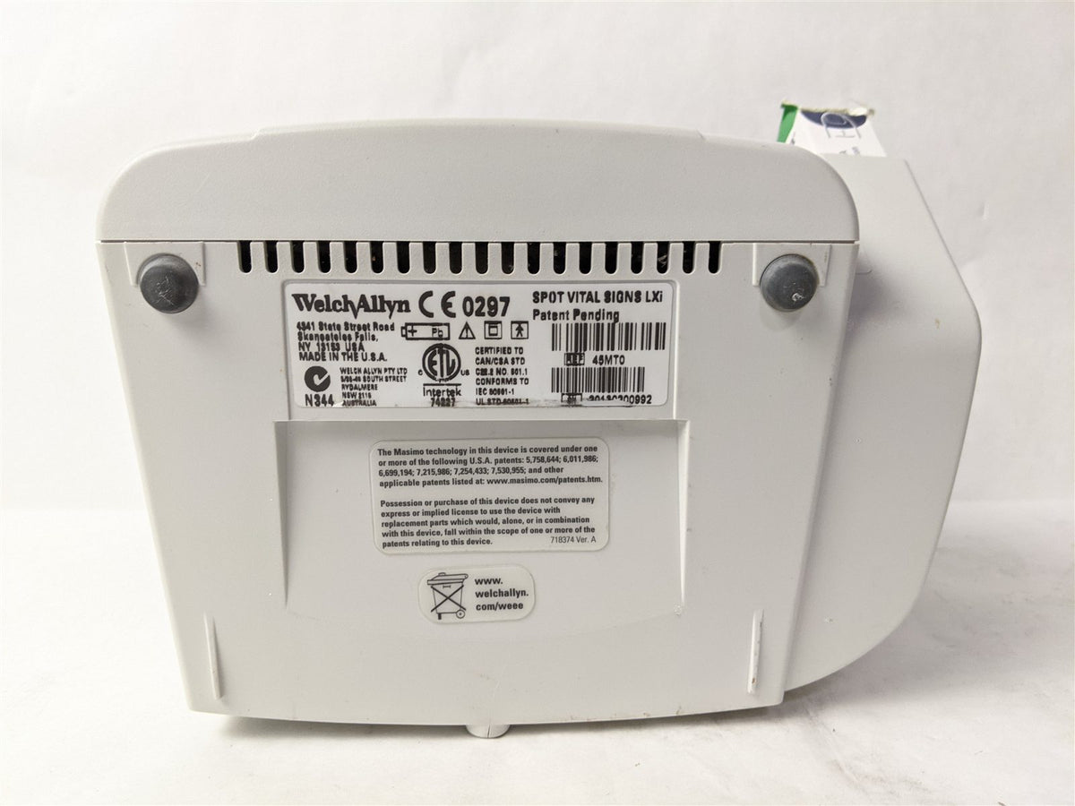 Welch Allyn Spot Vital Signs LXi 45MT0 Patient Monitor | Masimo SpO2, Temp