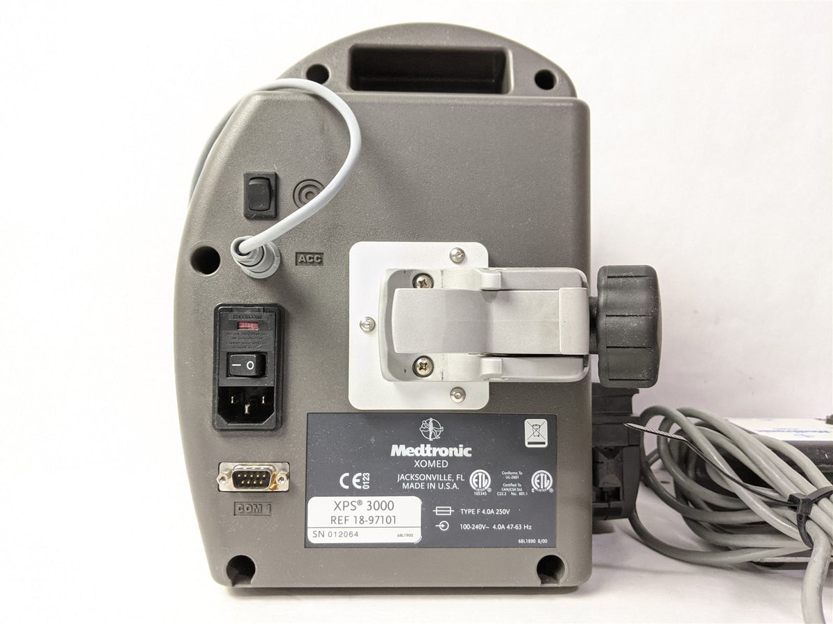 Medtronic Xomed XPS 3000 18-97101 Console w/ Pole Clamp and Footswitch