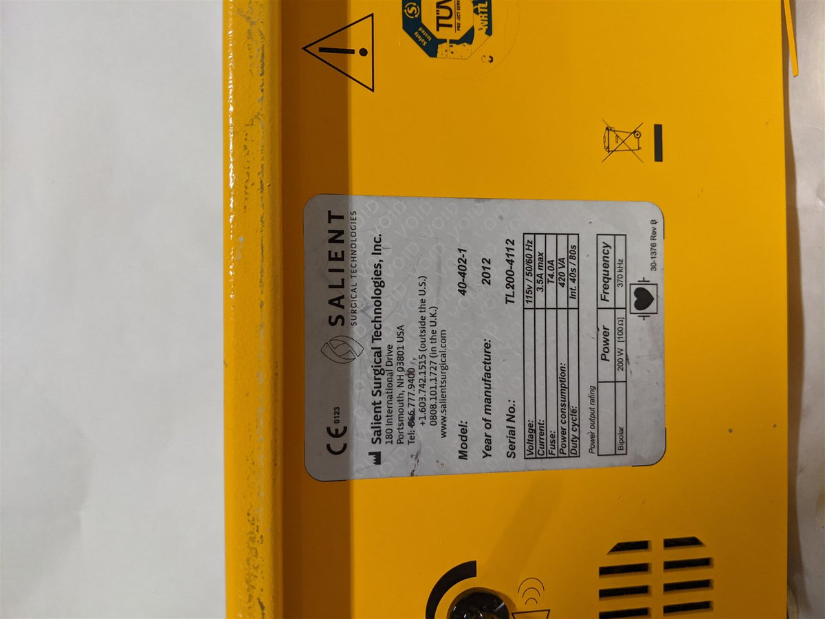 Salient Aquamantys 40-402-1 Bipolar Pump Generator MFG 2012