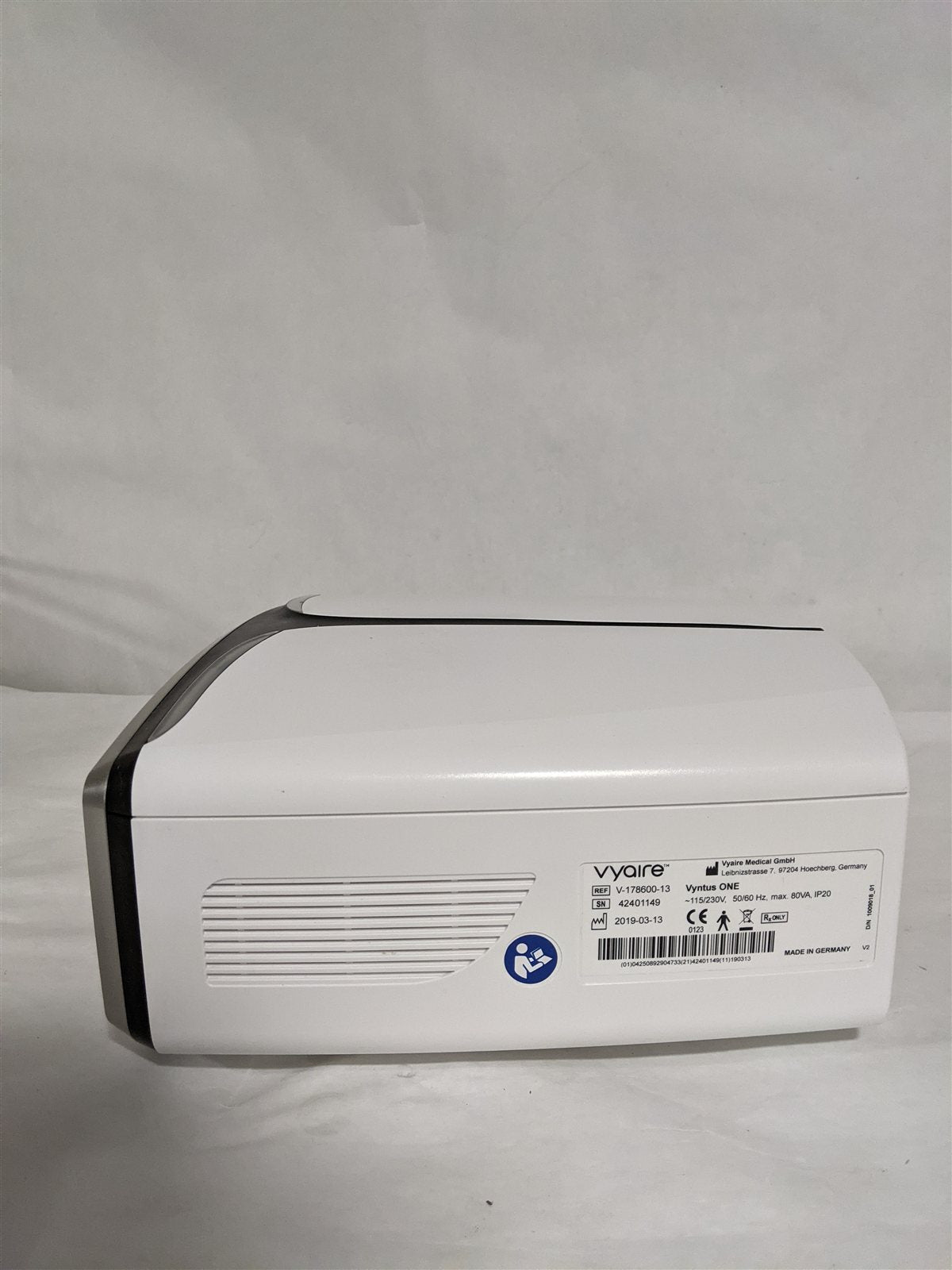 Vyaire Vyntus ONE V-178600-13 PFT System | MFG 2019