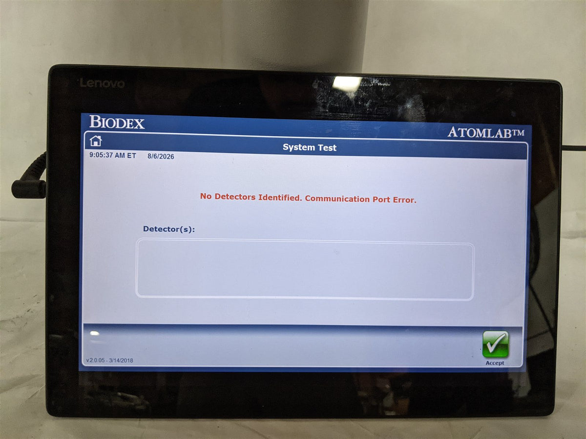 Biodex Atomlab Wipe Test Counter System 086-331 w/ Tablet & Dock