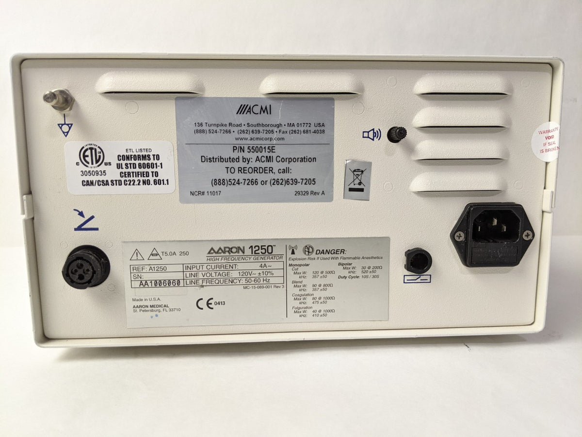 Bovie Aaron 1250 A1250 High Frequency Generator