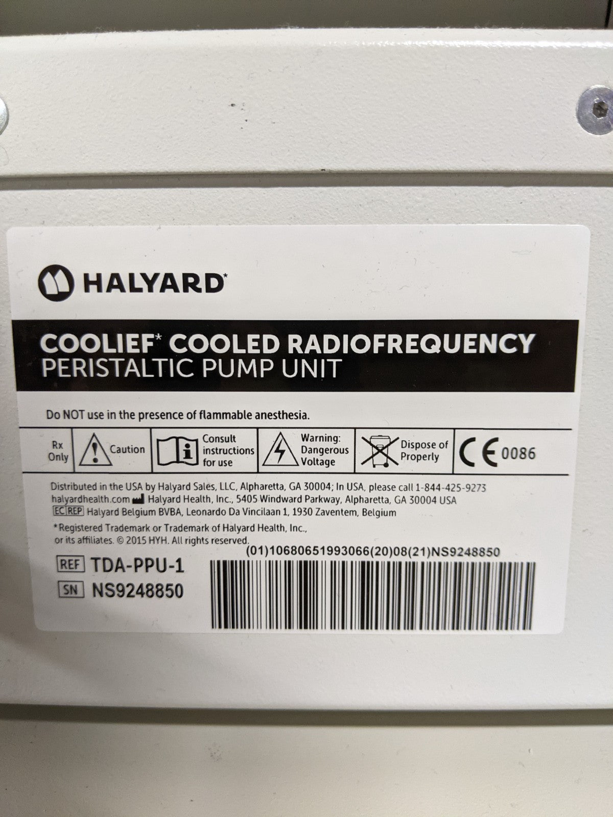 Halyard PMG-Advanced Pain Management Generator with Pump