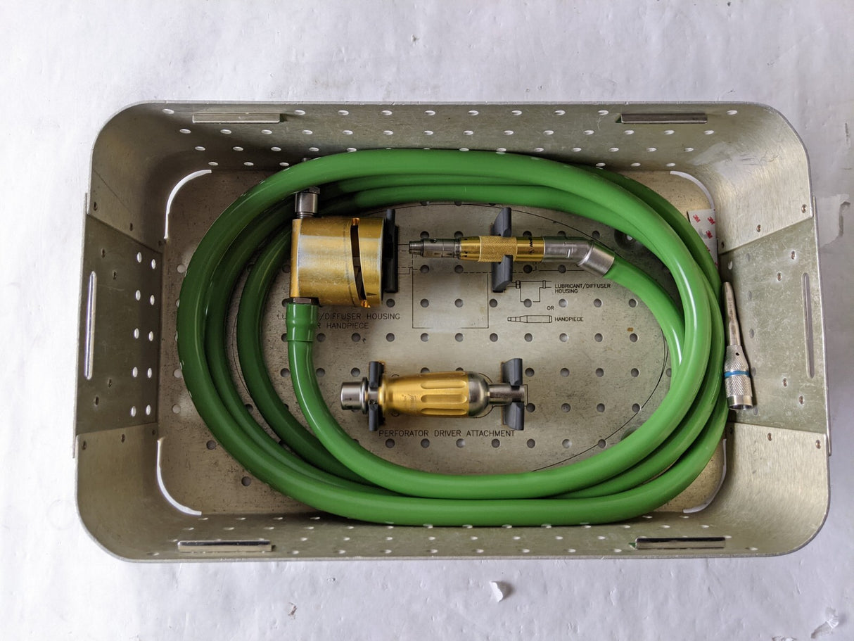 Medtronic V03 Midas Rex Legend Pneumatic Drill Set | With Attachments (SET #5)