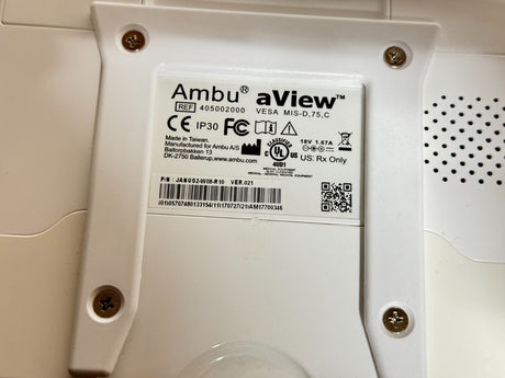 Ambu aView 405002000 Endoscopy Display Monitor with Pole Clamp and Power Supply