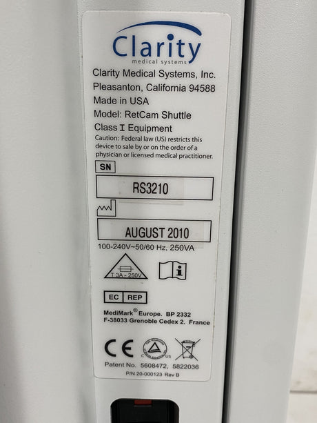 Clarity RetCam Shuttle Pediatric Retinal Imaging System