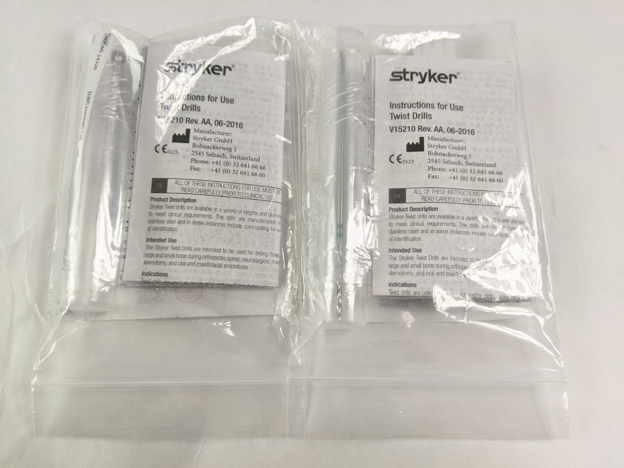 Set of 12 Stryker Surgical Screws and Twist Drills