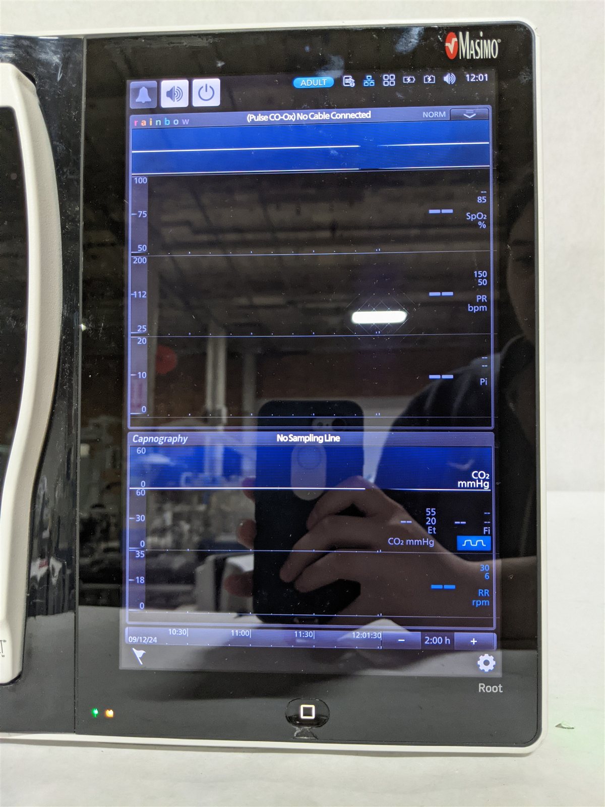 Masimo Root RDS7A Patient Monitor with Radical-7 and ISA CO2 Module