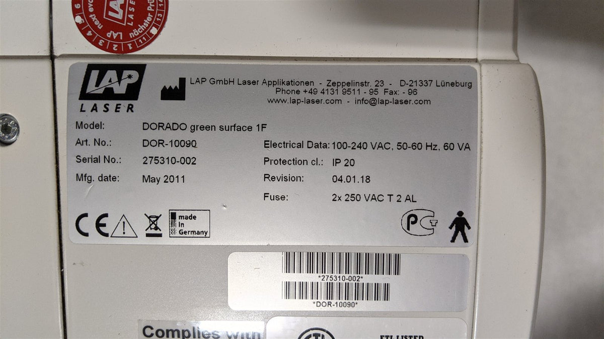 LAP DORADO green surface 1F DOR-10090 CT/PET-CT Laser Patient Positioning System