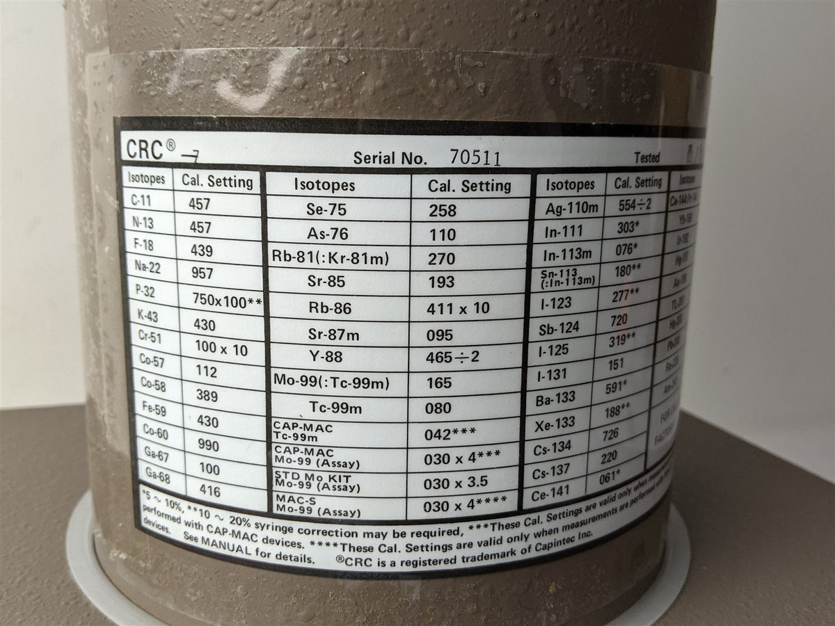 Capintec Radioisotope Calibrator CRC-7