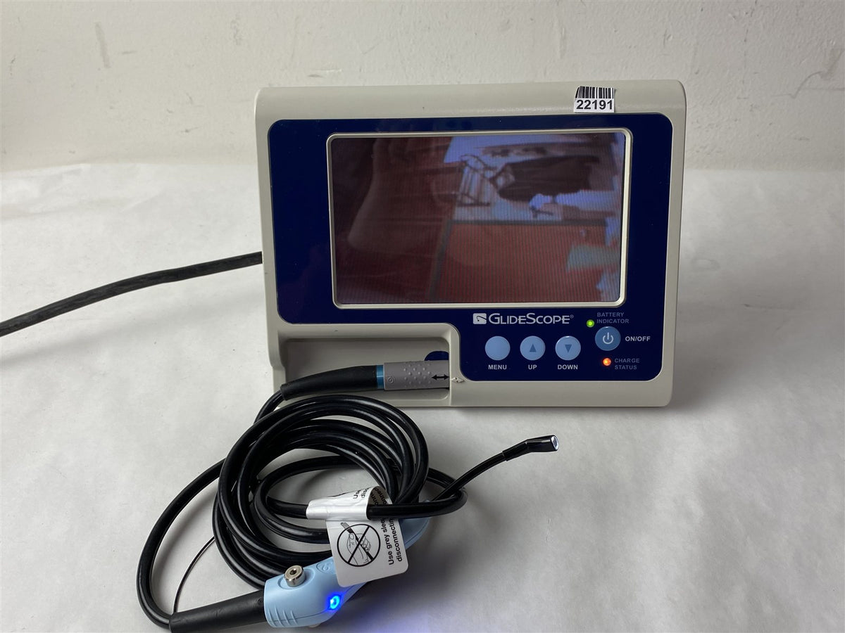 Verathon GlideScope Portable GVL Video Laryngoscope Monitor with 0570-0210 Baton