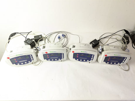 Welch Allyn 53NTP 007-0105-01 Lot of 4 Patient Monitor w/ Power Adaptor