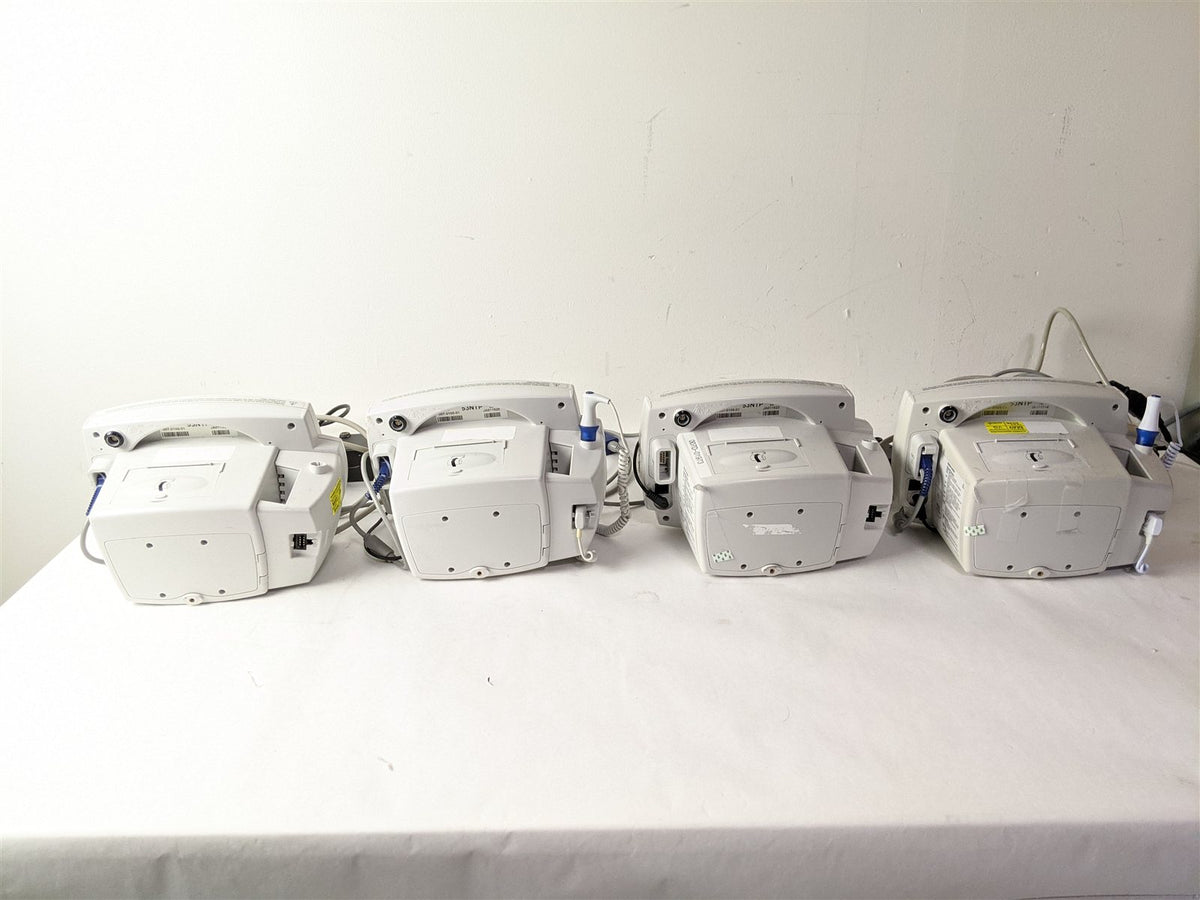 Welch Allyn 53NTP 007-0105-01 Lot of 4 Patient Monitor w/ Power Adaptor