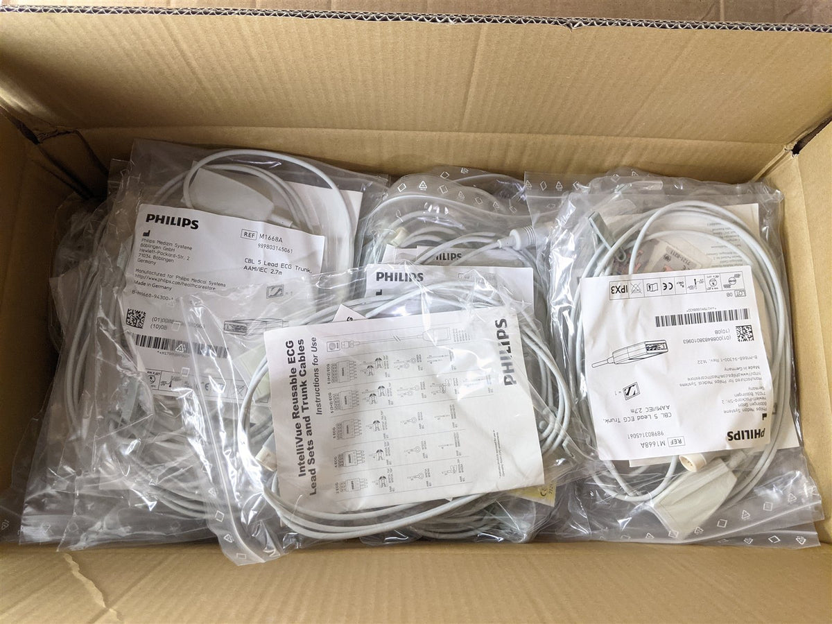 Philips M1668A CBL Lead Ecg Trunk AAMI/IEC 2.7m 989803145061 | Lot of 71