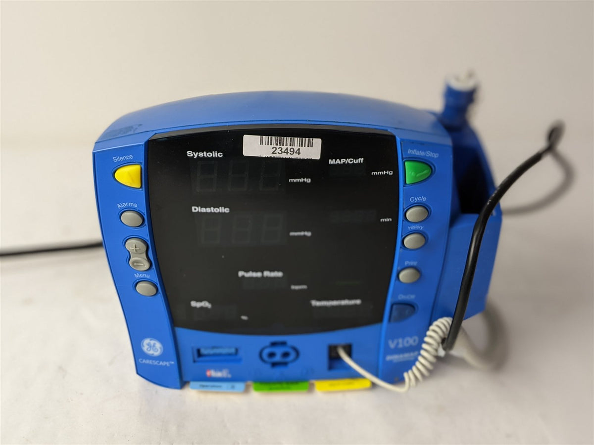 GE Carescape V100 Dinamap Vital Signs Monitor w/ Power Adapter