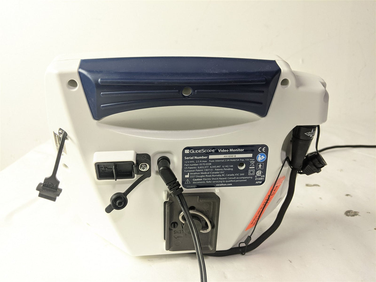 Verathon Glidescope Video Monitor with AC Adapter and AVL Video Baton