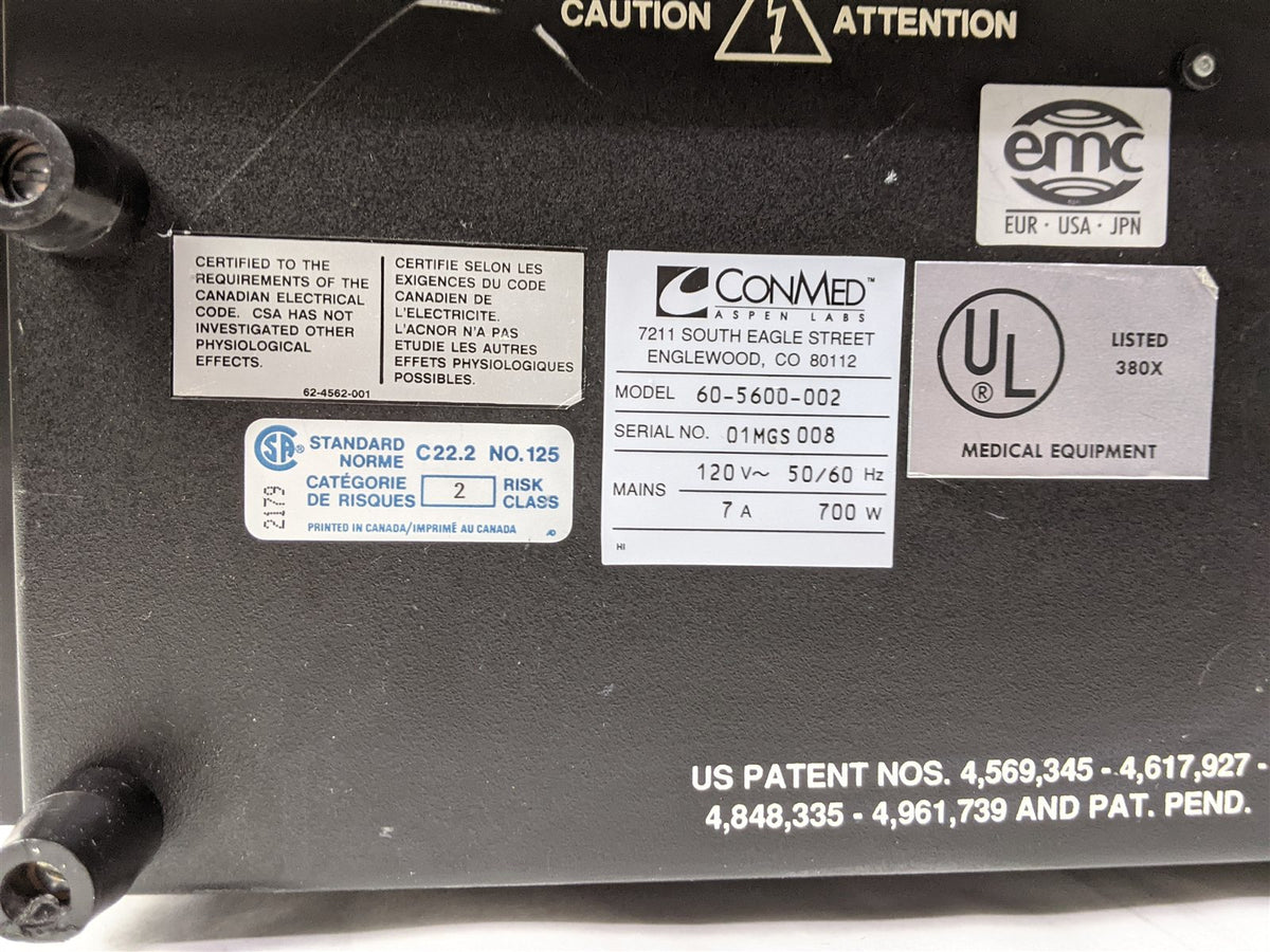 Conmed Sabre 2400 60-5600-002 Electrosurgical Unit