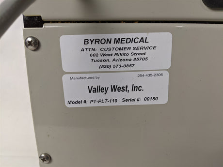 Byron PSI TEC PT-PLT-110 Aspiration Platform + Foot Pedal