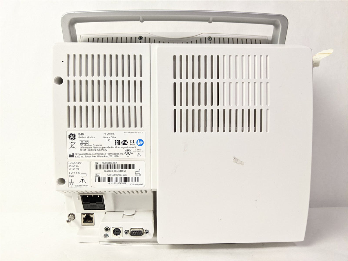 GE B40 2600040-002 Patient Monitor | MFG 2016