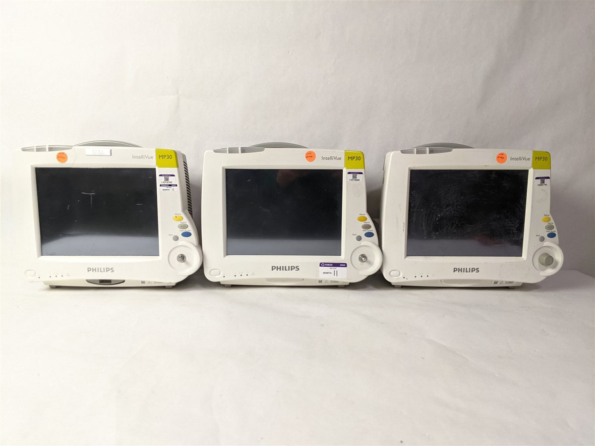 Philips IntelliVue MP30 Patient Monitors | Lot of 3