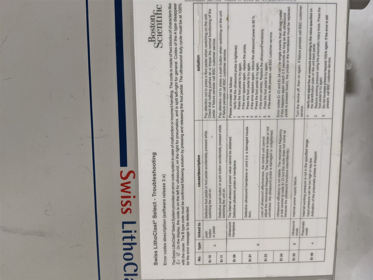 Swiss LithoClast Select MFG 2002