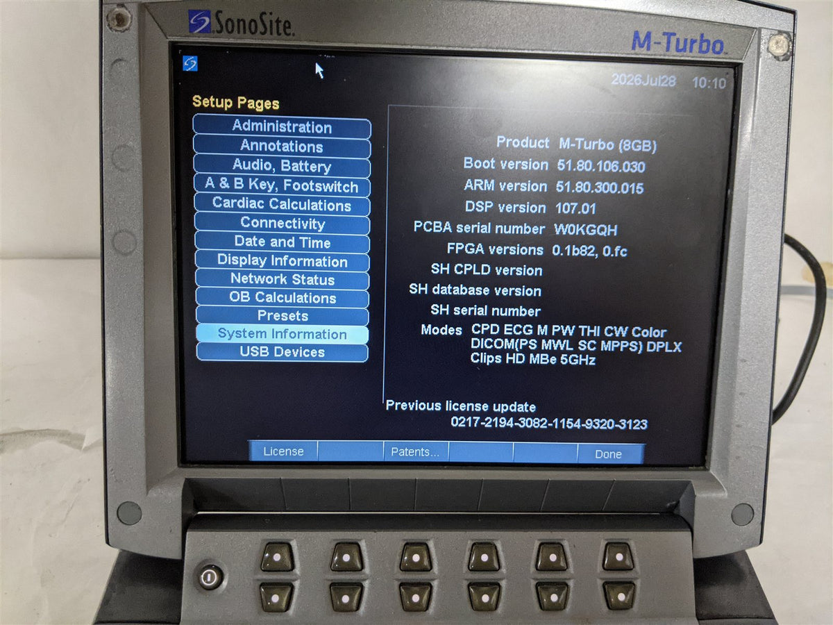 M Turbo P08189-80 Portable Ultrasound System | MFG 2012