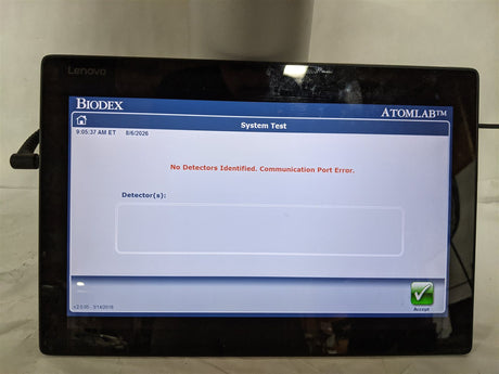 Biodex Atomlab Wipe Test Counter System 086-331 w/ Tablet & Dock