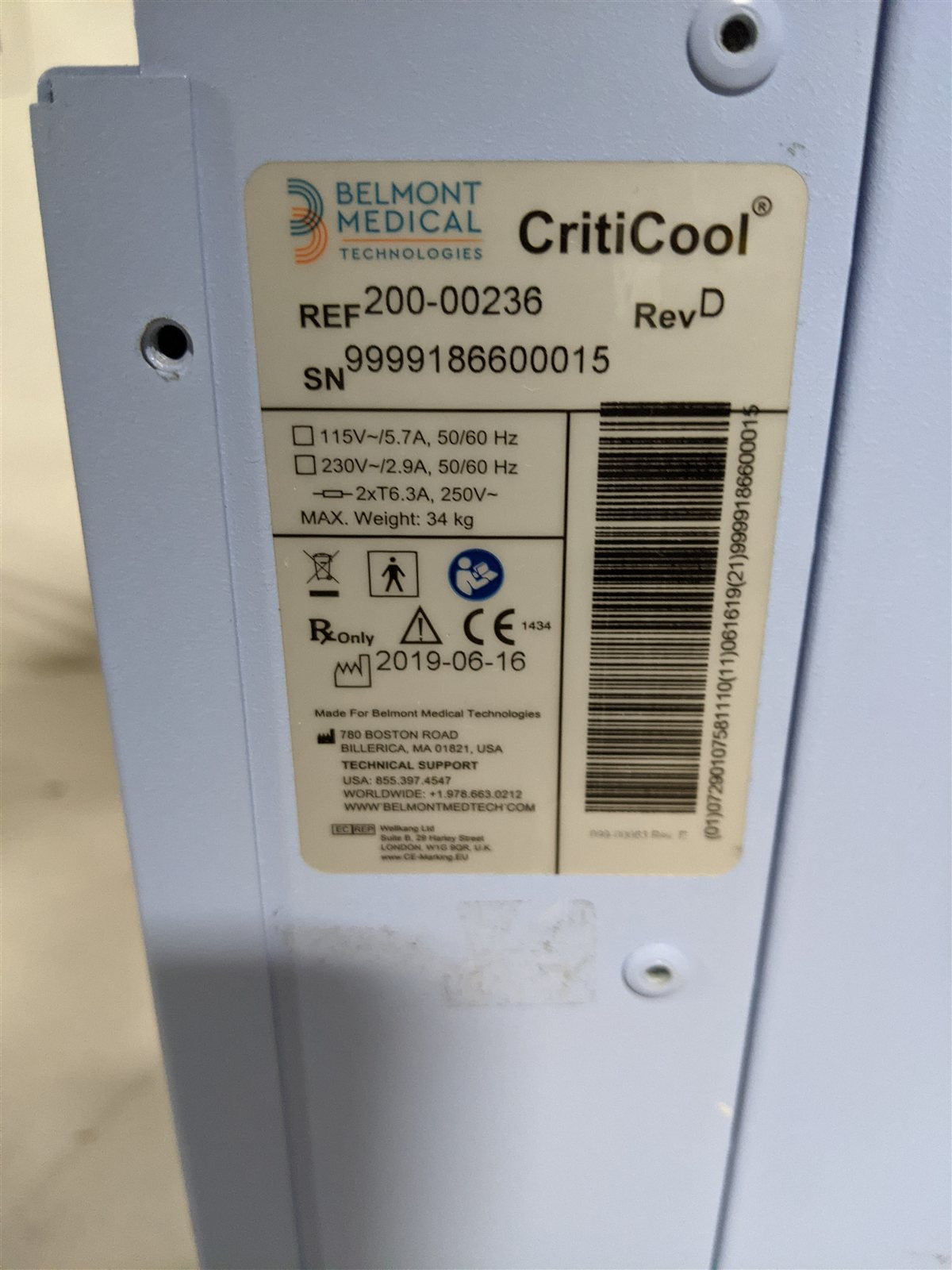 CritiCool 200-00236 | MFG 2019