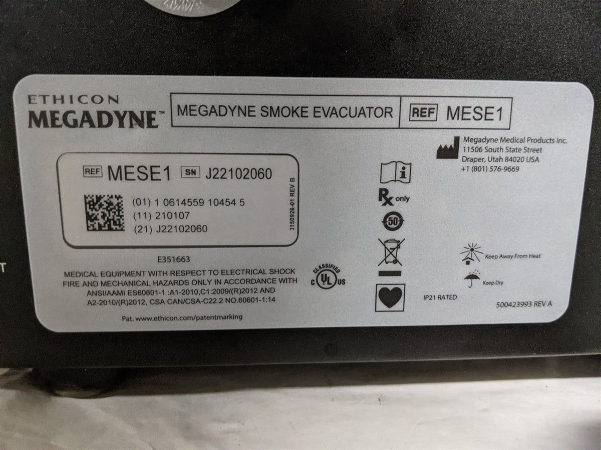 Ethicon Megadyne MESE1 Smoke Evacuator