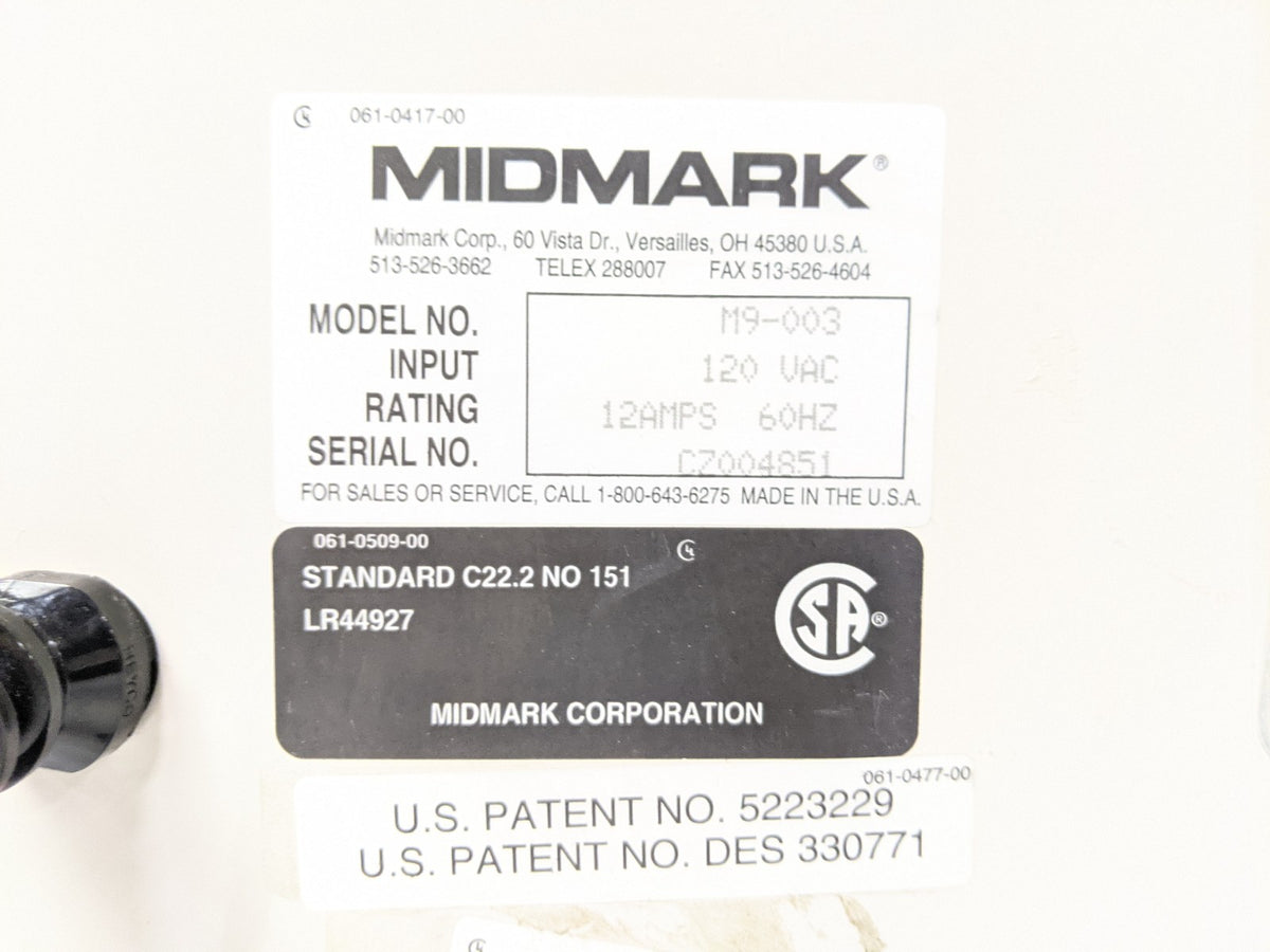 Midmark Ritter M9-003 Ultraclave Autoclave